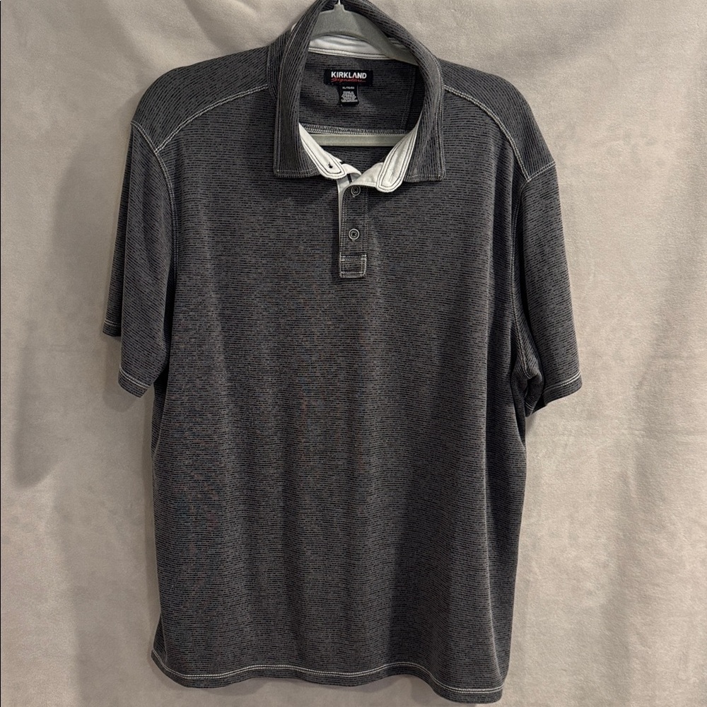 Kirkland  Signature 3 pack -Gray - Light Gray - Blue Polo Shirts